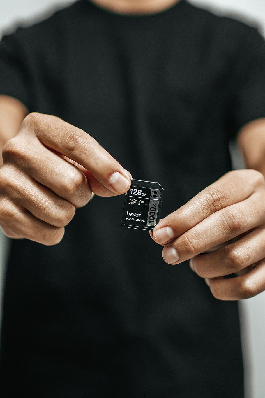 black micro SD card adapter, human, person, hand, finger, medication HD wallpaper