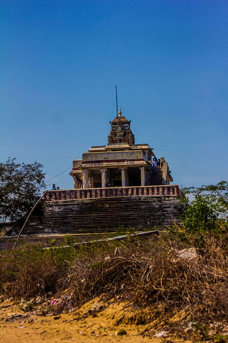 rameswaram, india, temple, cibi, chakravarthi, sky, architecture, HD wallpaper