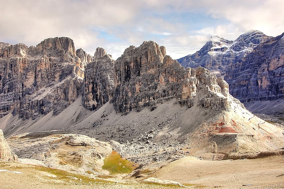 lagazuoi, dolomites, italy, south tyrol, the falzarego pass, HD wallpaper