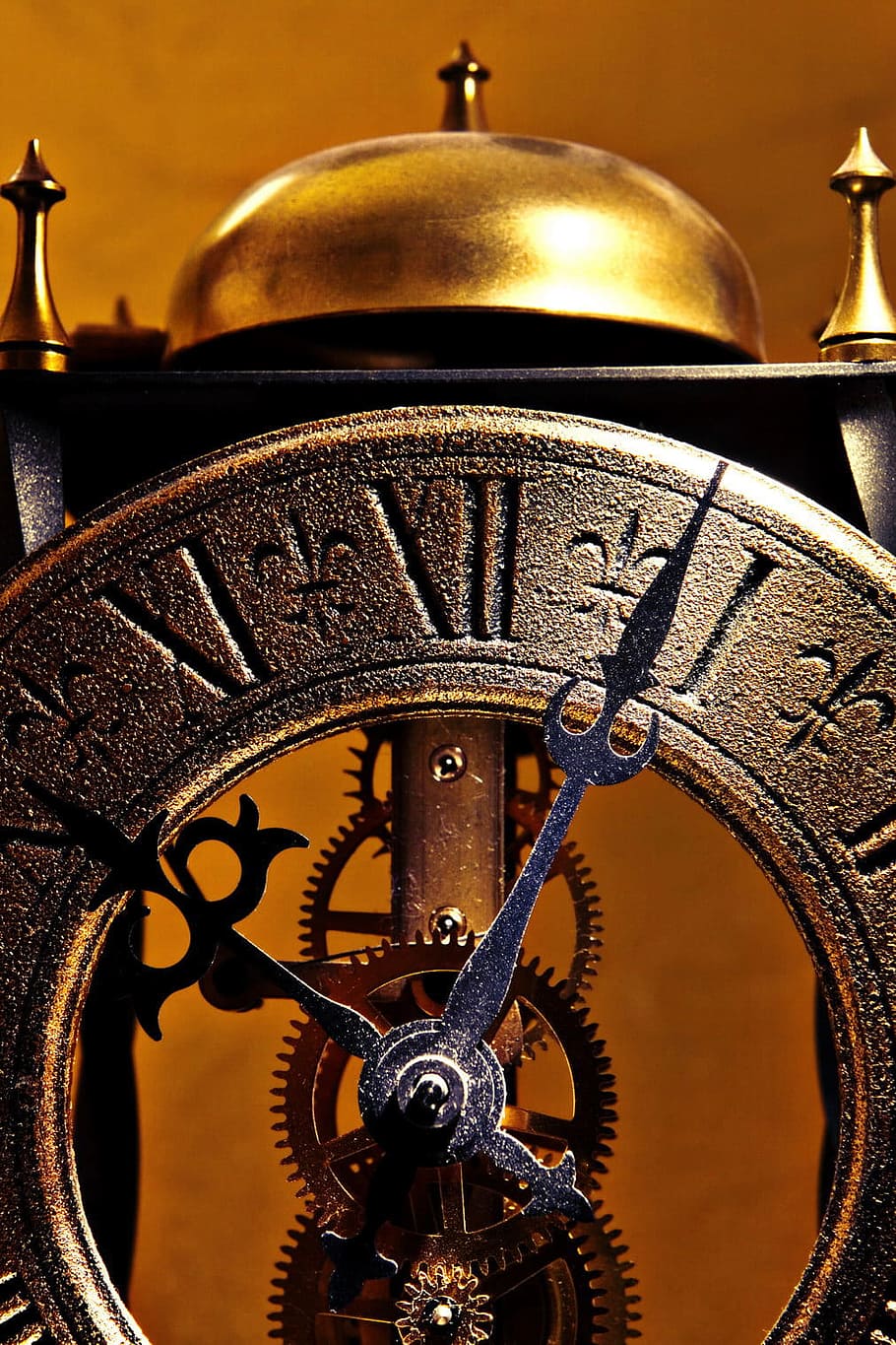antique, appointment, black, clock, clockwork, close-up, countdown HD wallpaper