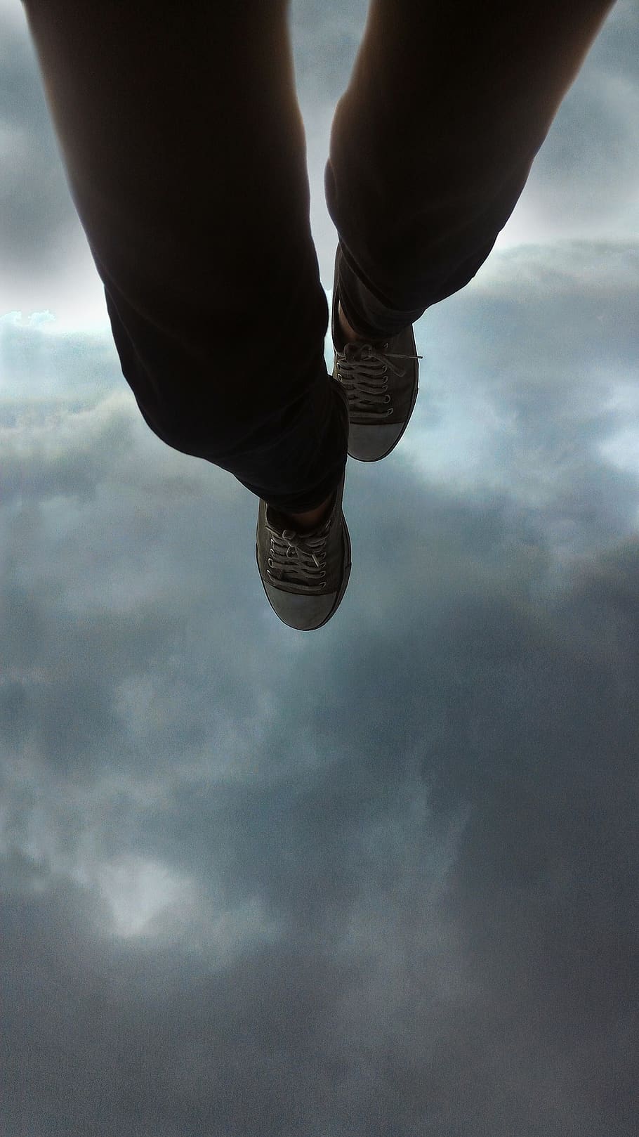 fly, clouds, sky, skies, shoe, float, cloudy, weather, up, fantasy HD wallpaper