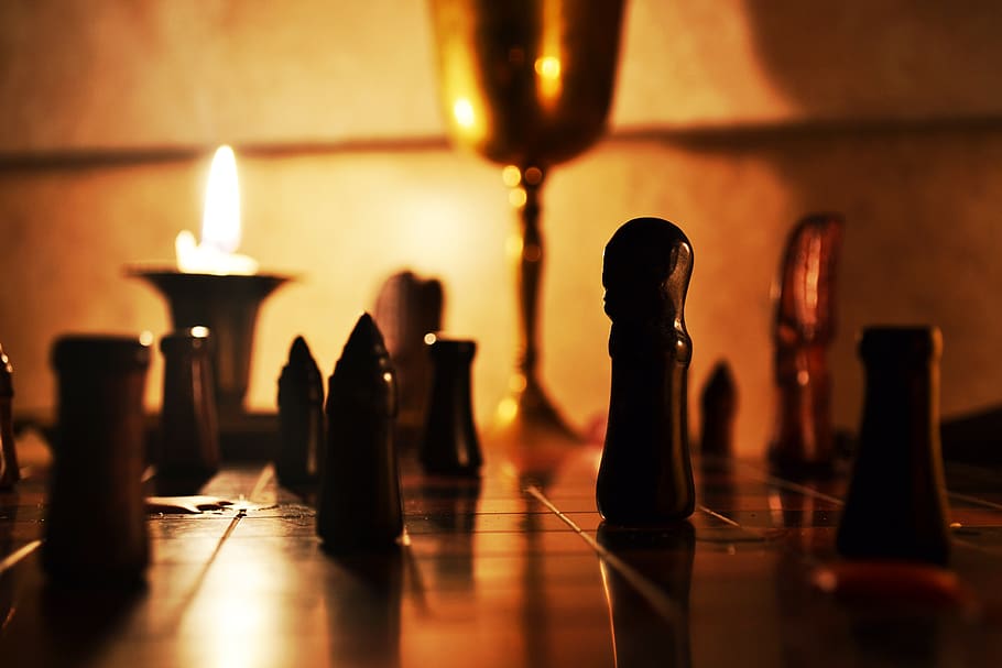 chess, board game, chess piece, indoors, no people, leisure games HD wallpaper