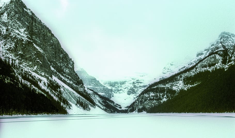 mountain, nature, outdoors, snow, ice, canada, glacier, banff HD wallpaper