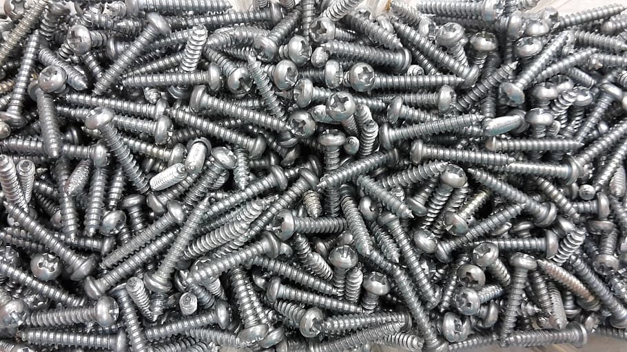 screws, metal, nail, object, work, texture, full frame, no people HD wallpaper