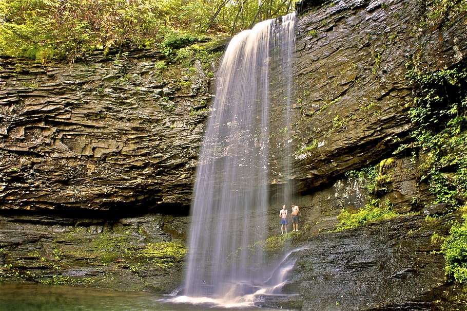 waterfall, motion, long exposure, nature, scenics - nature HD wallpaper