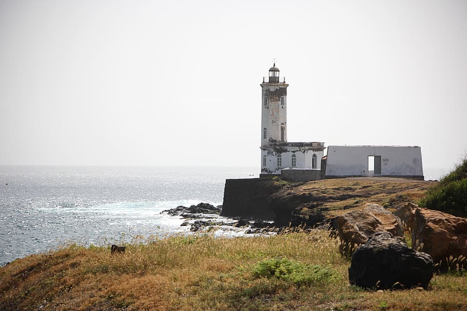 lighthouse, ocean, waves, cape verde, history, building exterior HD wallpaper
