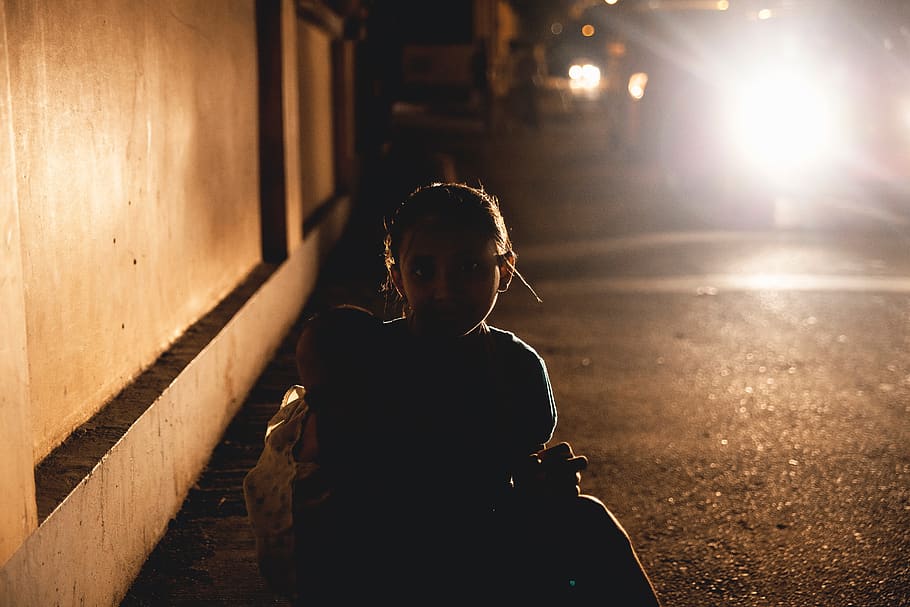 people, dark, silhouette, night, light, car, transportation HD wallpaper