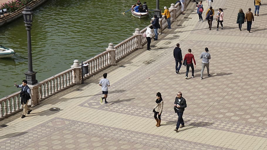 real people, group of people, lifestyles, women, walking, high angle view HD wallpaper