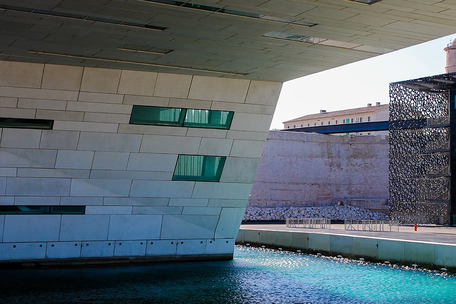 water, architecture, design, building, museum, reflect, built structure HD wallpaper