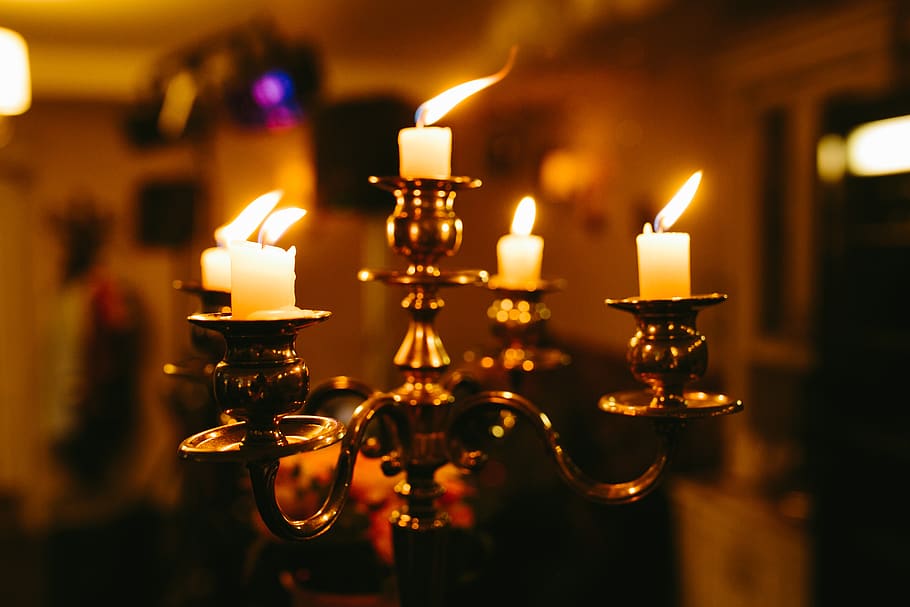 candles, light, flame, wax, dark, clearance, atmosphere, fire, HD wallpaper