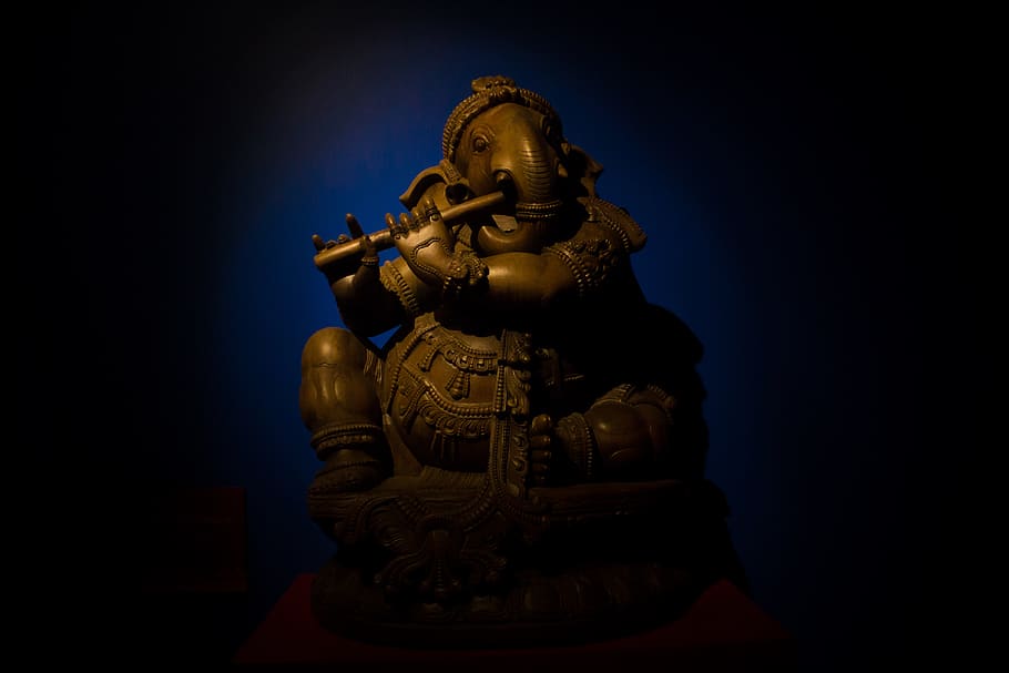 God Little Ganesh In Black Background HD Ganesh Wallpapers | HD Wallpapers  | ID #86249