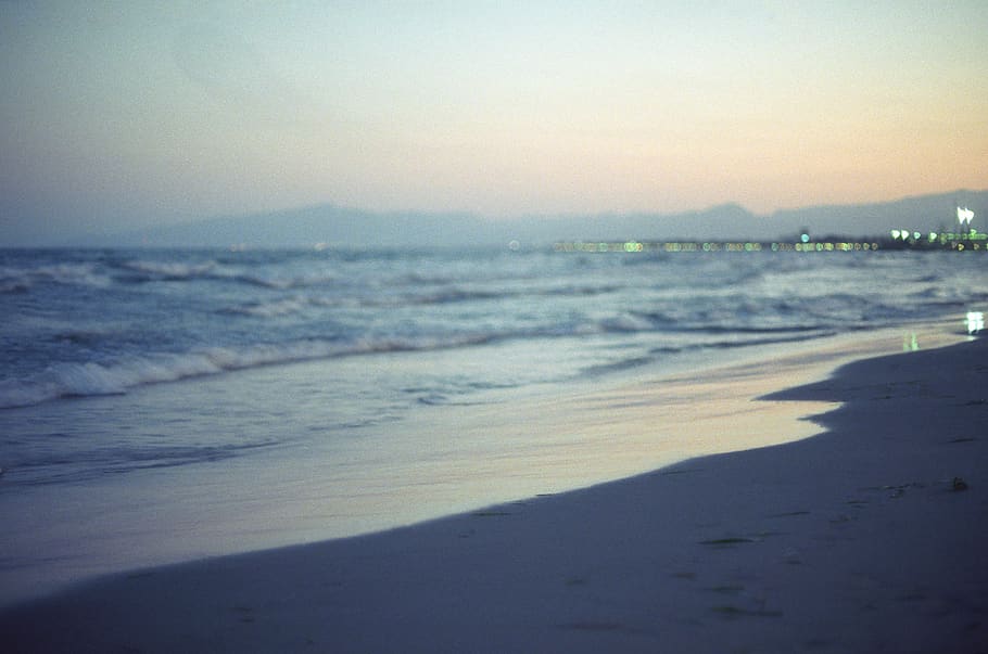 spain, evening, summer, water, nature, city, ocean, romantic HD wallpaper