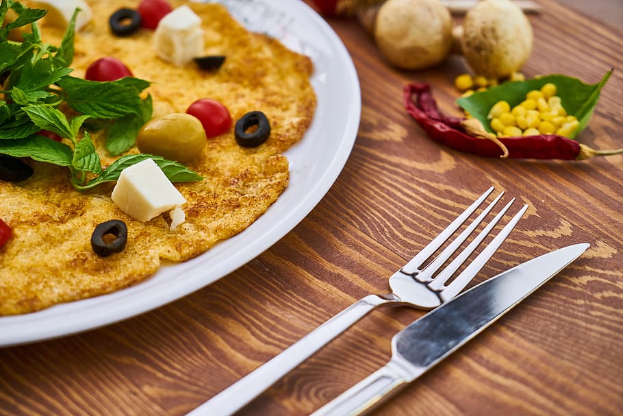 omelet, egg, breakfast, background, healthy lifestyle, detail HD wallpaper