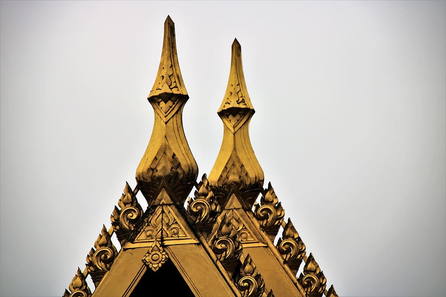 brown building finial, no people, architecture, sky, history HD wallpaper