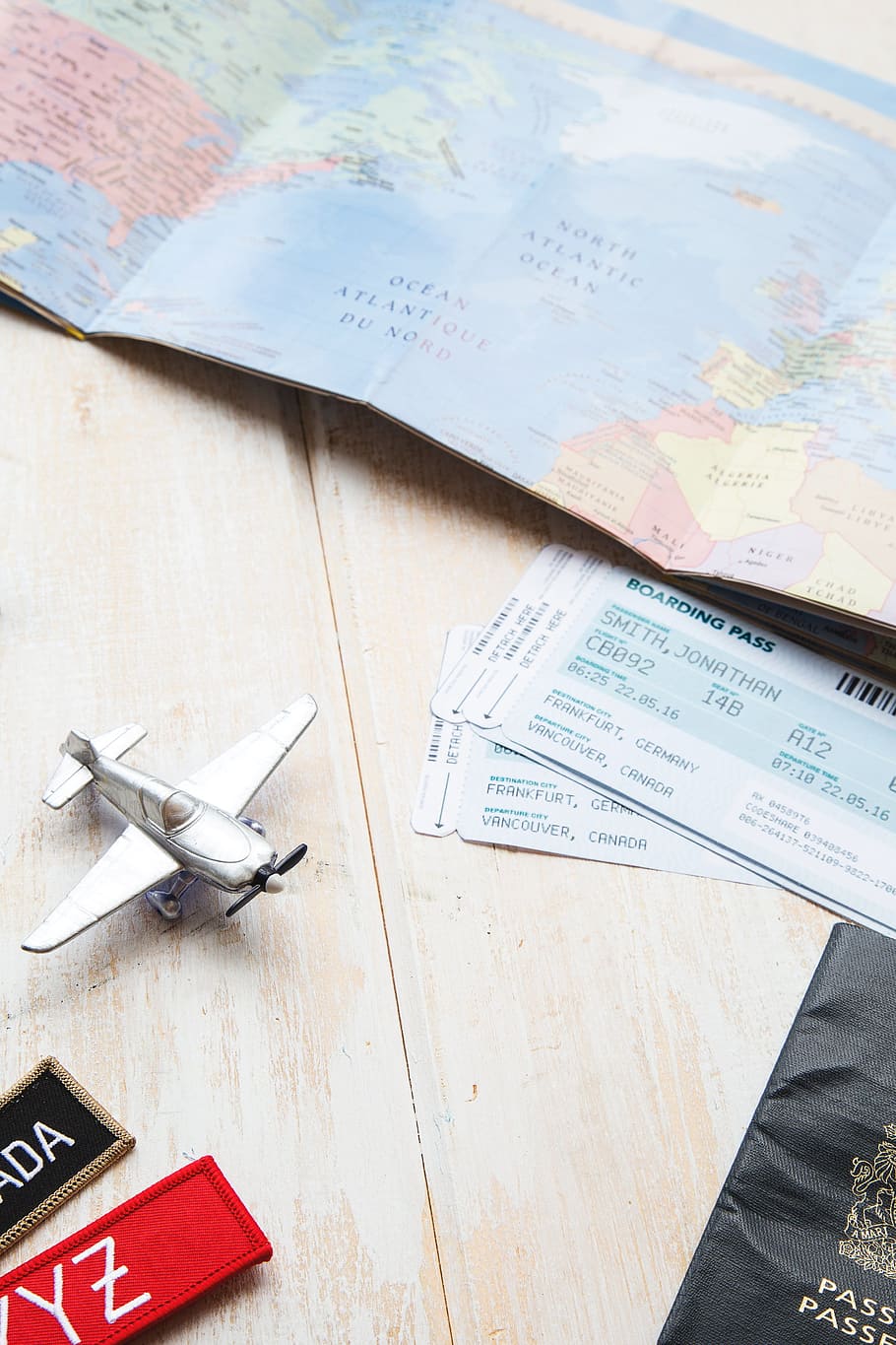 Preparing To Travel Photo, Flatlay, Trip, Maps, Flight, table HD wallpaper
