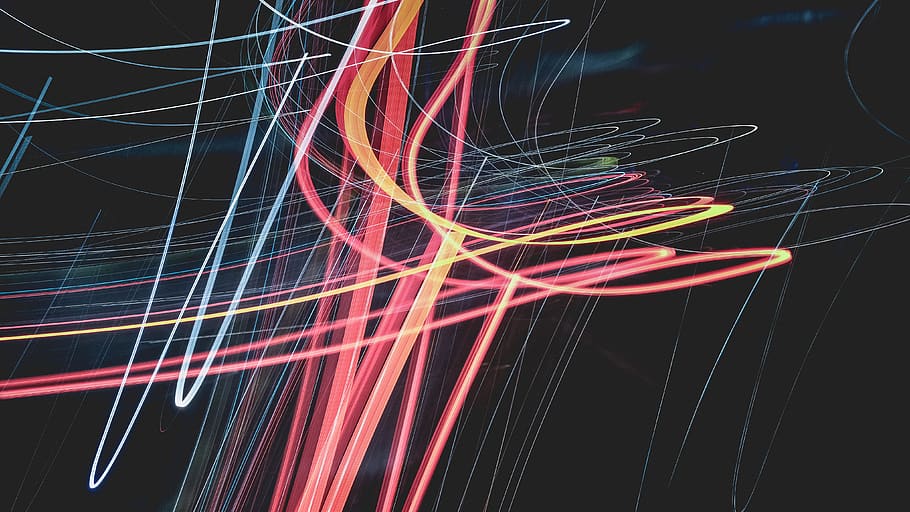neon, future, light, iloveu, dark, e=mc2, long exposure, illuminated HD wallpaper