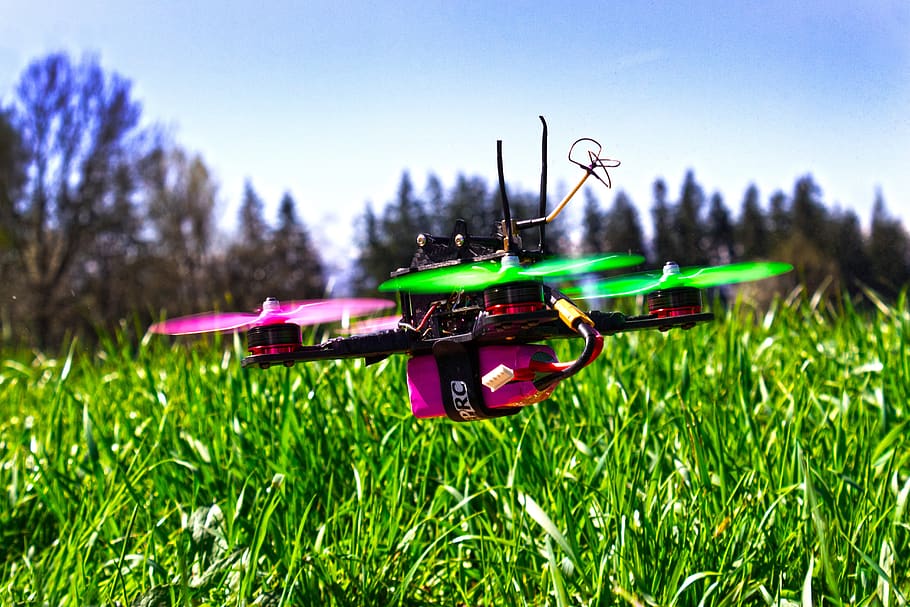 drone, flight, flying, start, hobby, quadrocopter, technology HD wallpaper