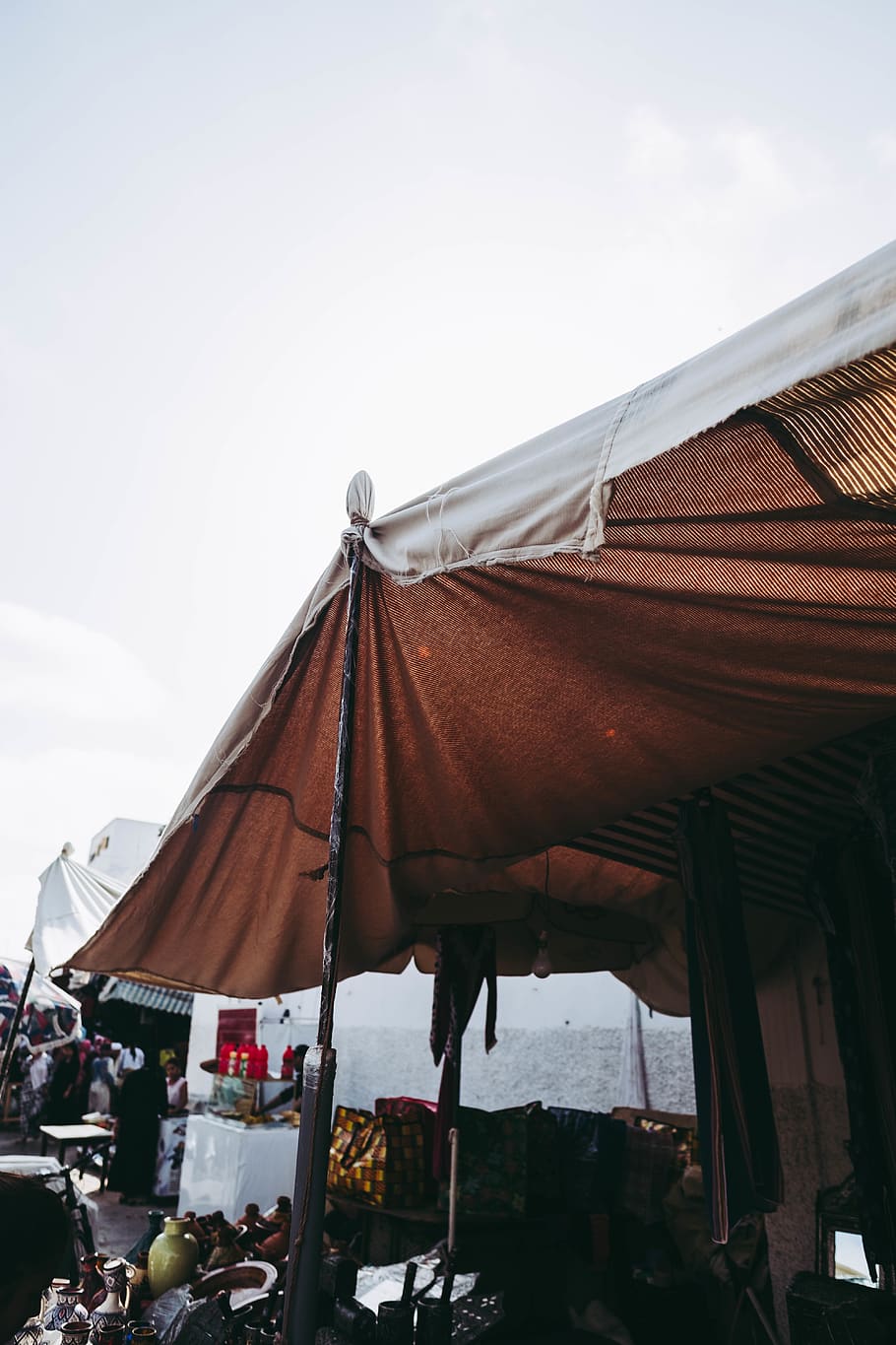 Brown Canopy, daylight, exterior, landscape, sky, tent, architecture HD wallpaper