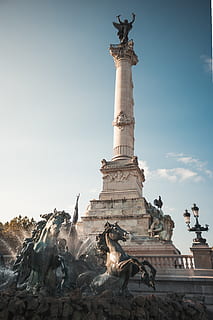 White Concrete Statue Under Blue Sky, ancient, architecture, art HD wallpaper