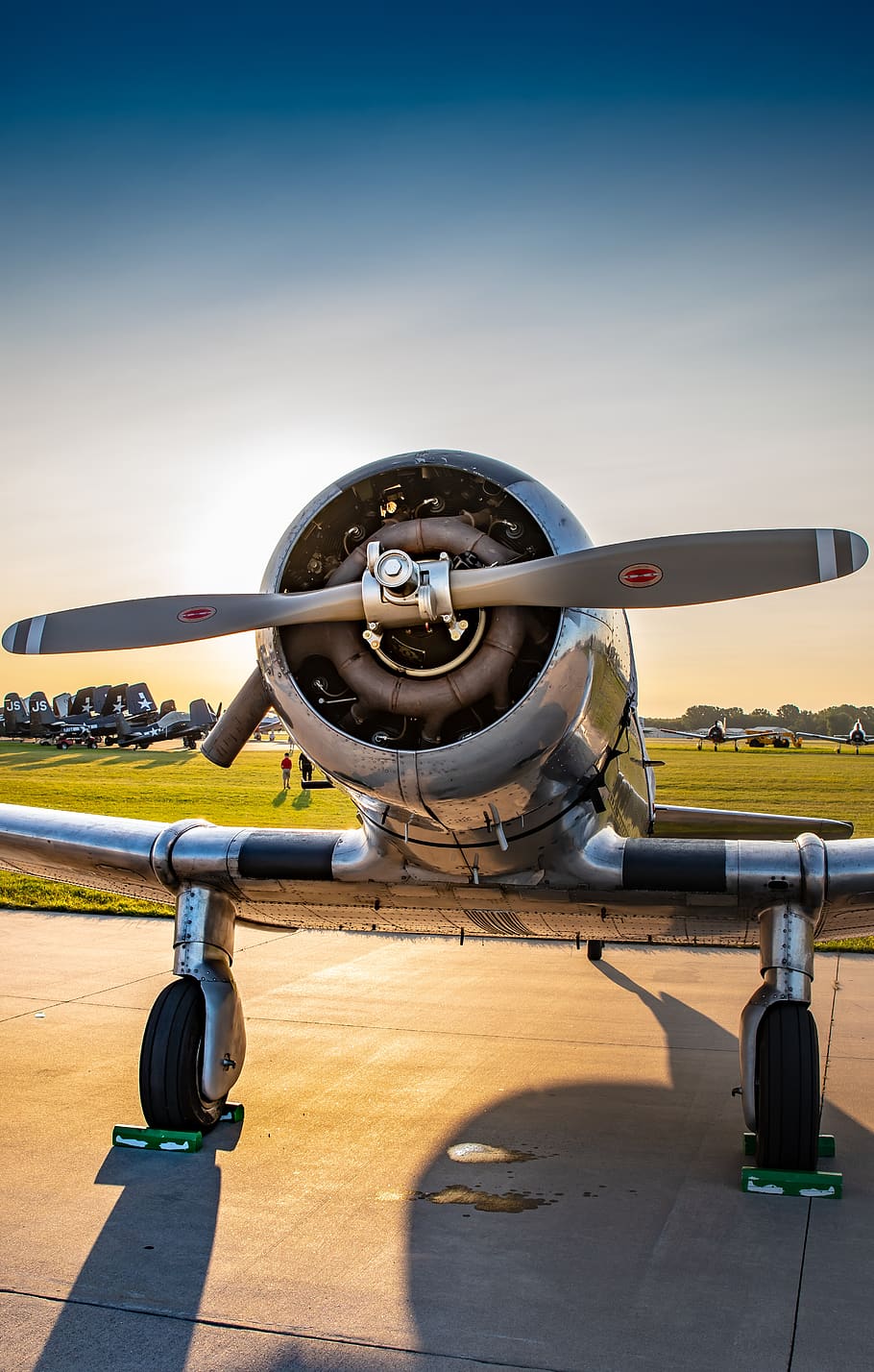 Vintage Warbird Wallpaper - WWII Bomber Decommissioned on Runway