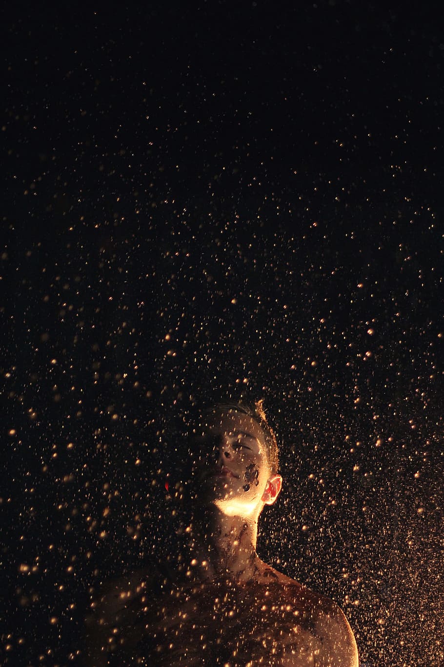 dark, night, people, guy, man, sand, light, silhouette, sky HD wallpaper