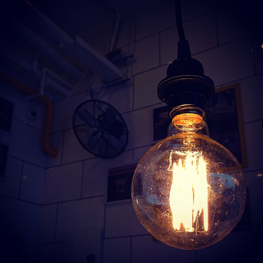 Time Lapse Photography of Edison Bulb, bright, dark, electricity HD wallpaper