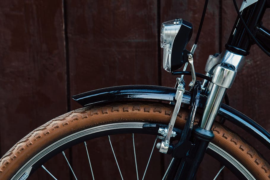 bicycles, black, brown, gray, planks, wood, transportation HD wallpaper