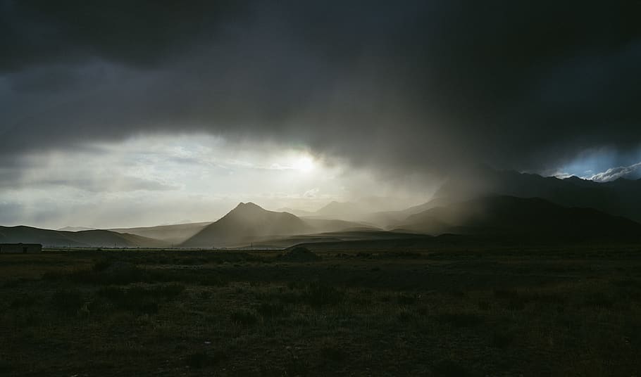 mountain scenery, sky, beauty in nature, cloud - sky, scenics - nature HD wallpaper