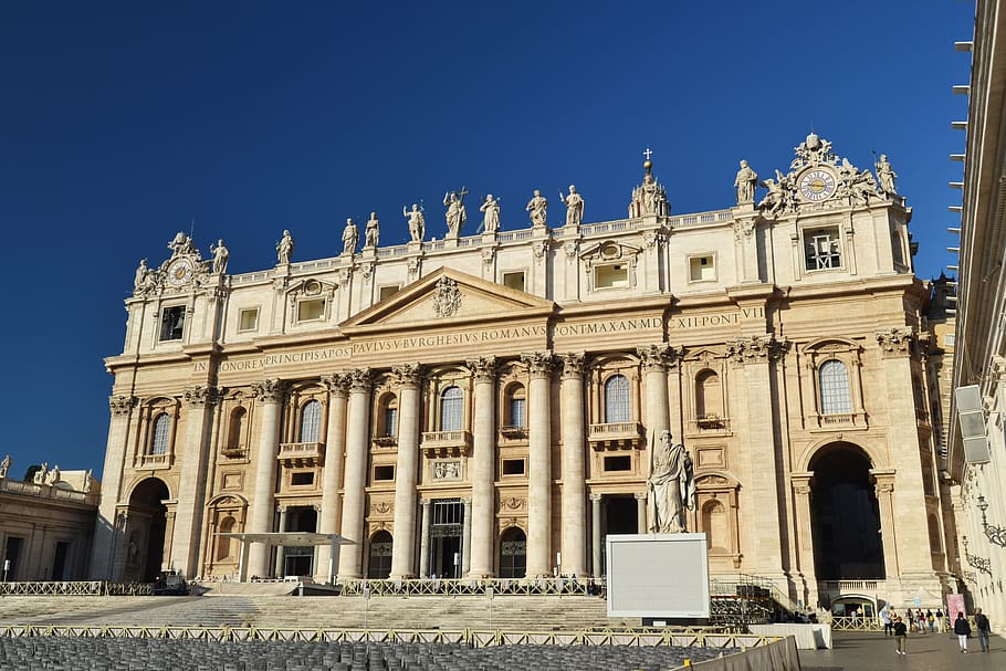vatican, st peter's square, rome, italy, church, basilica, religion, HD wallpaper