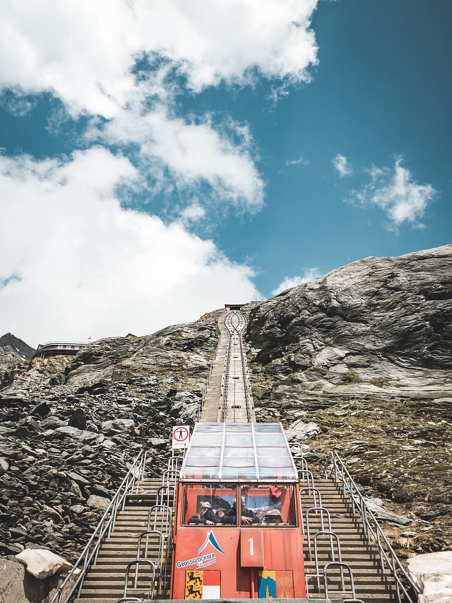 In Distance Mountain Stairs, adventure, alpine, architecture HD wallpaper
