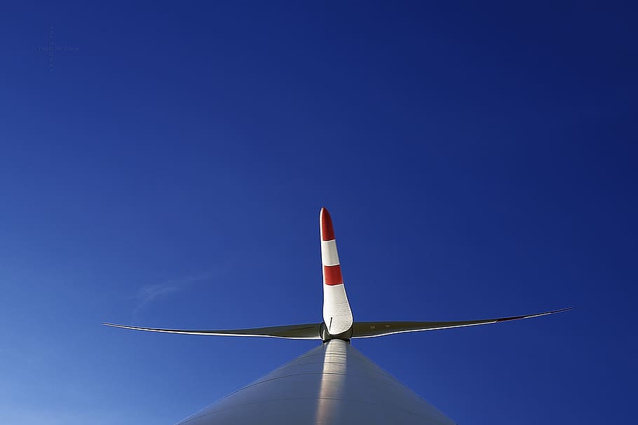 sky, blue, pinwheel, current, ecologically, energy, clear sky HD wallpaper
