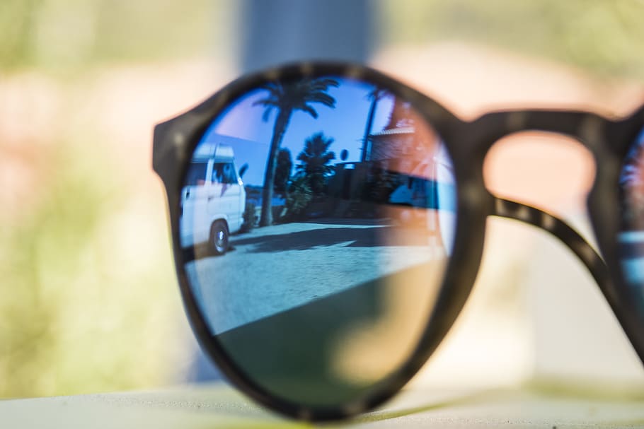 reflection, sunglass, sunglasses, beach, mirror, mirroring HD wallpaper