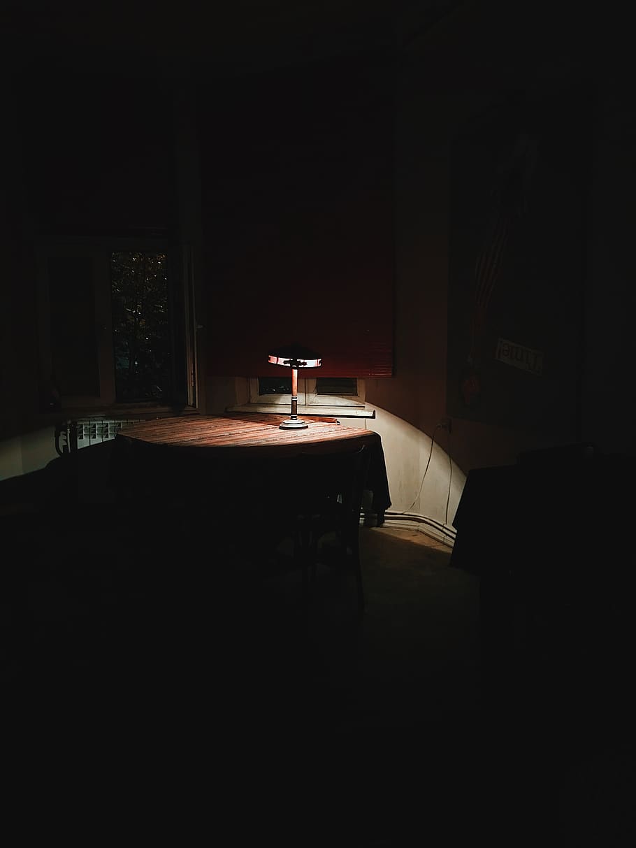table lamp on brown table cloth, pool table, billiard room, furniture HD wallpaper
