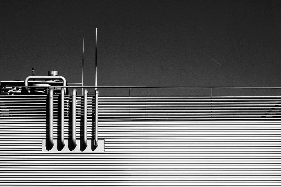 architecture, structure, pipe, no people, metal, copy space HD wallpaper