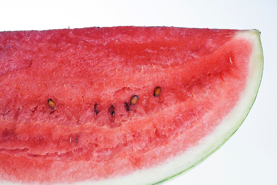 watermelon, slice, isolated, white, dietfood, red, healthyfood HD wallpaper