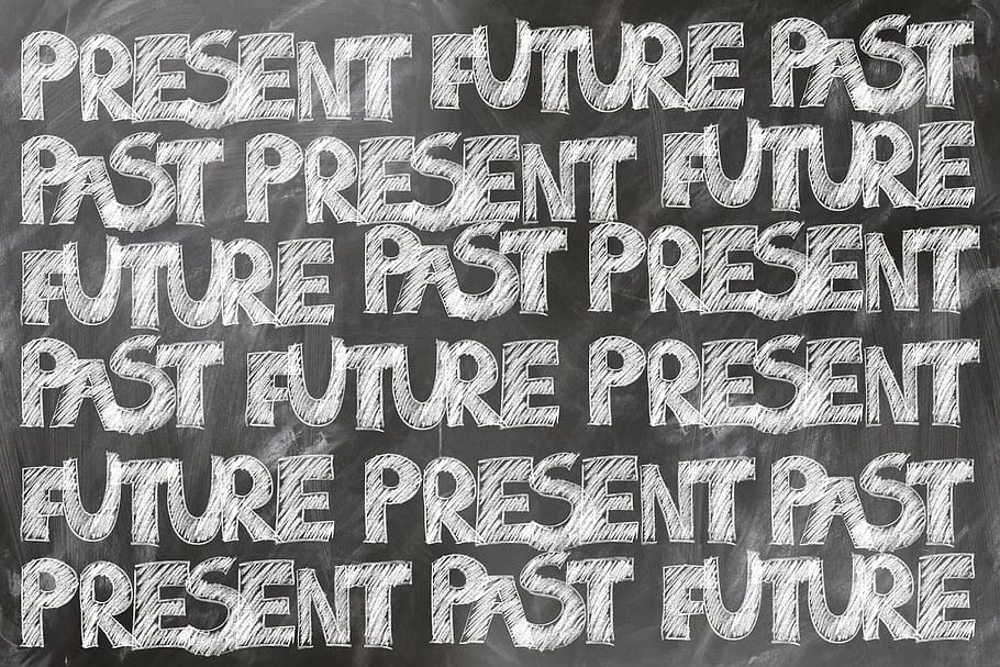 Present Future Past Text, alphabet, arrangement, away, black and-white