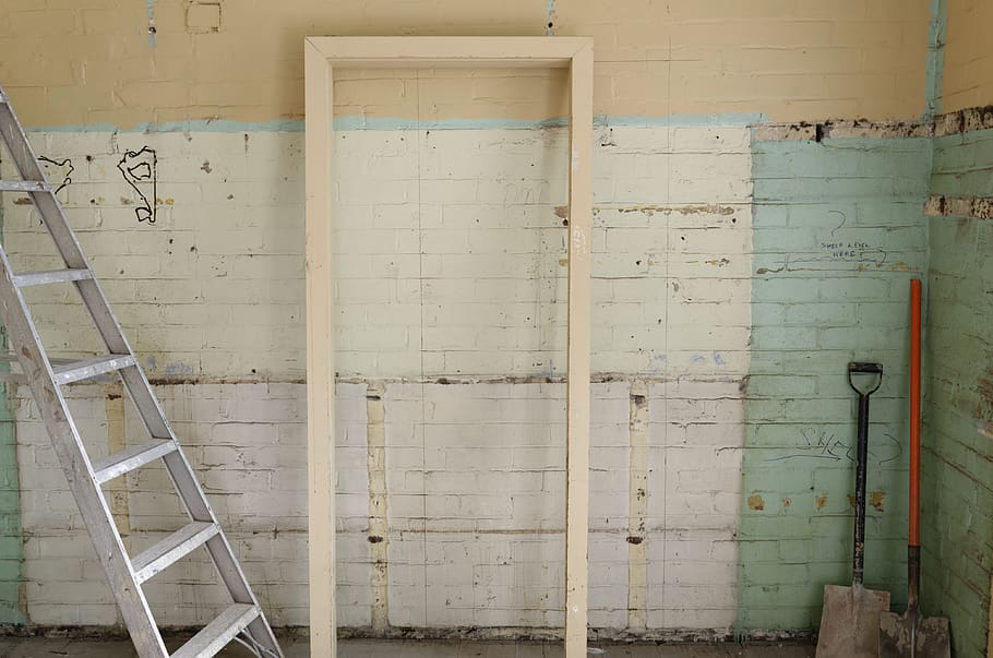Brown Wooden Door Frame, abandoned, architecture, broken, building HD wallpaper