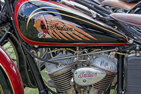 motorcycle, indian, oldtimer, vehicle, machine, technology HD wallpaper
