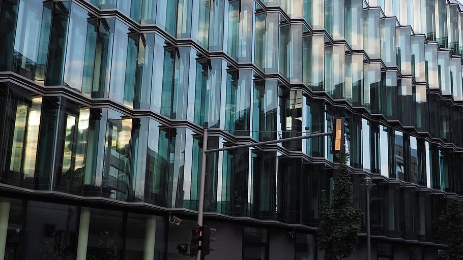 berlin, germany, building, traffic light, glass, glasshouse HD wallpaper