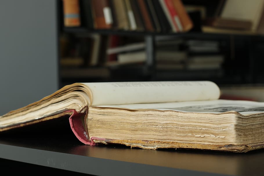 book, old, library, pages, knowledge, wisdom, publication, table HD wallpaper