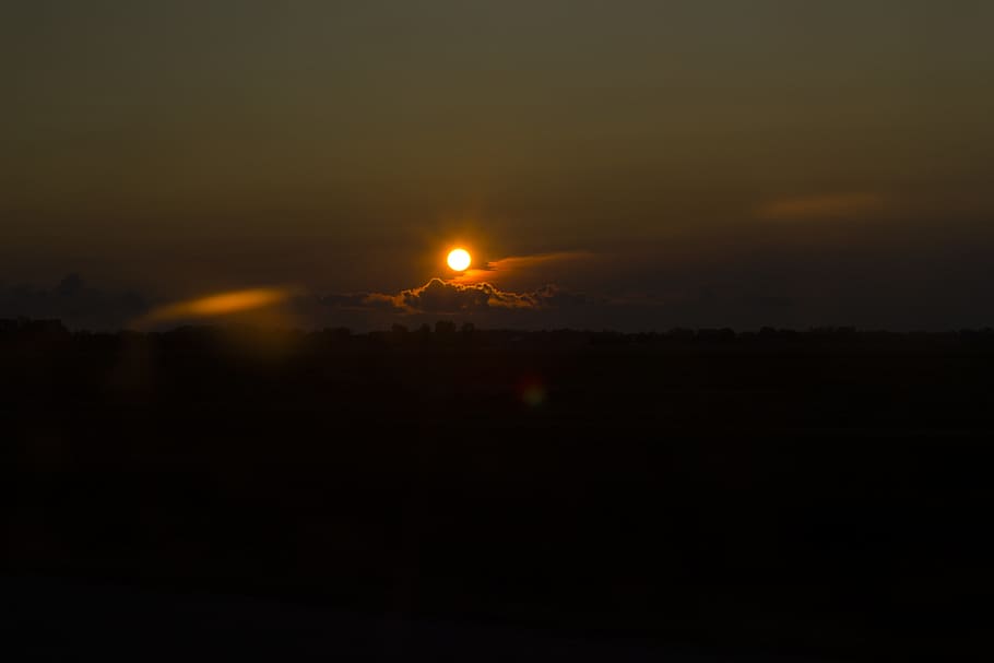 Photo Of Sun, backlit, dawn, dusk, nature, scenic, silhouette HD wallpaper