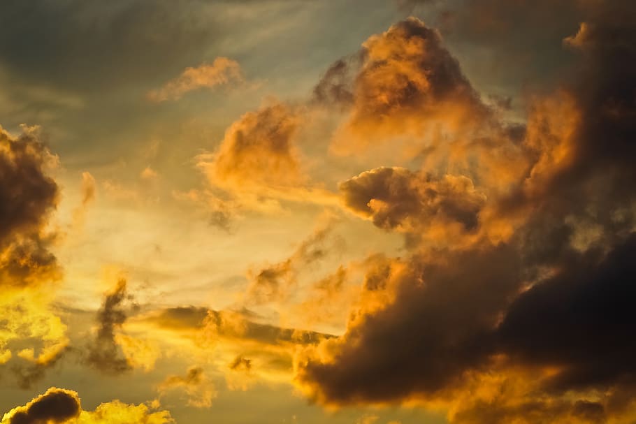 sky, clouds, sunset, nature, weather, mood, atmosphere, evening HD wallpaper