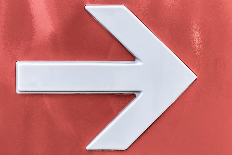 white arrow sign of wall, direction, right, red, symbol, monochrome HD wallpaper