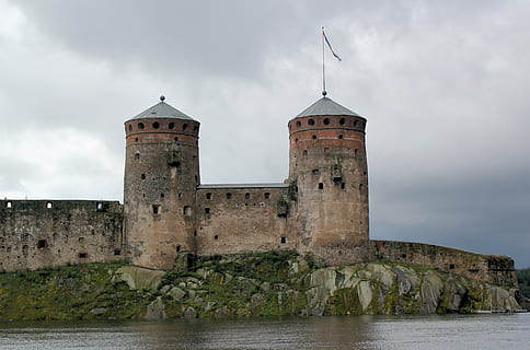 castle, architecture, building, fort, savonlinna, olavinlinna castle HD wallpaper