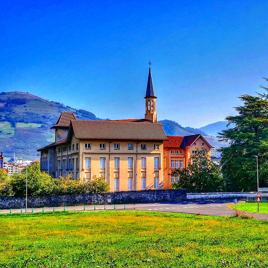 architecture, building, school, landscape, built structure HD wallpaper