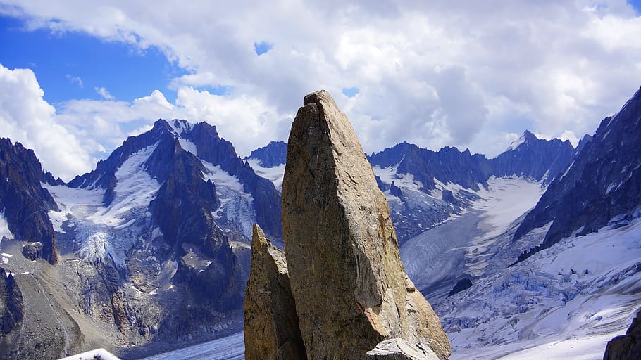 france, chamonix, mountain, cloud - sky, beauty in nature, snow HD wallpaper