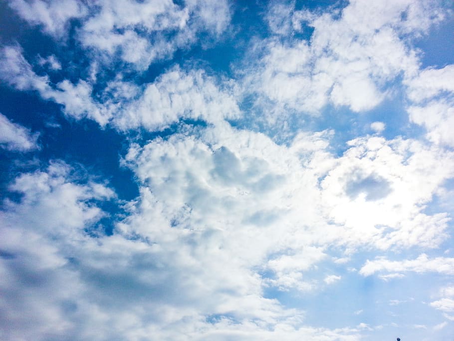 sky, blue, cloud, cloud - sky, beauty in nature, low angle view HD wallpaper