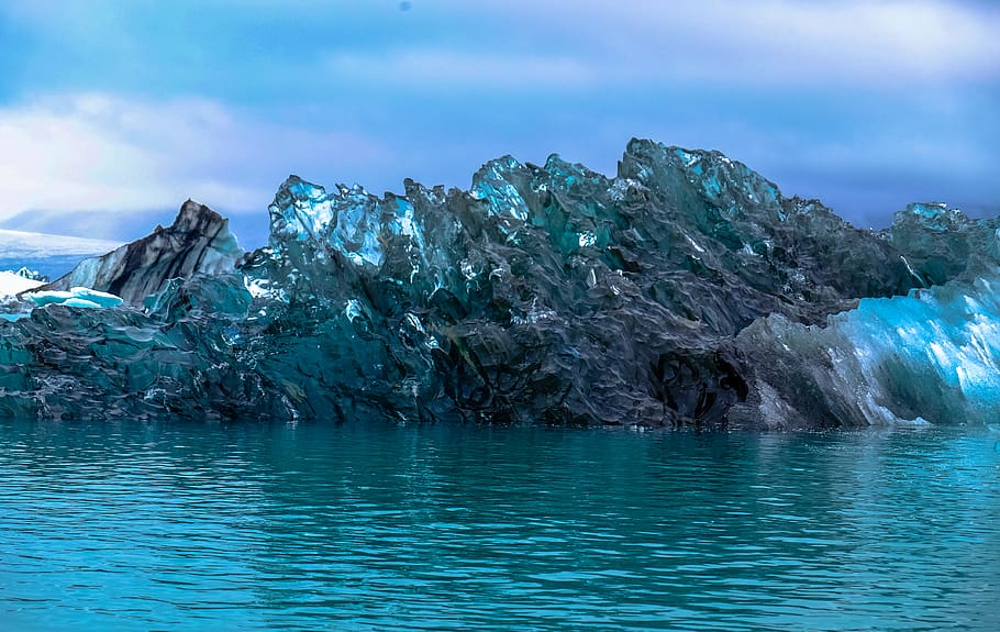 iceland, water, glacier, sea, environment, landscape, cold temperature HD wallpaper