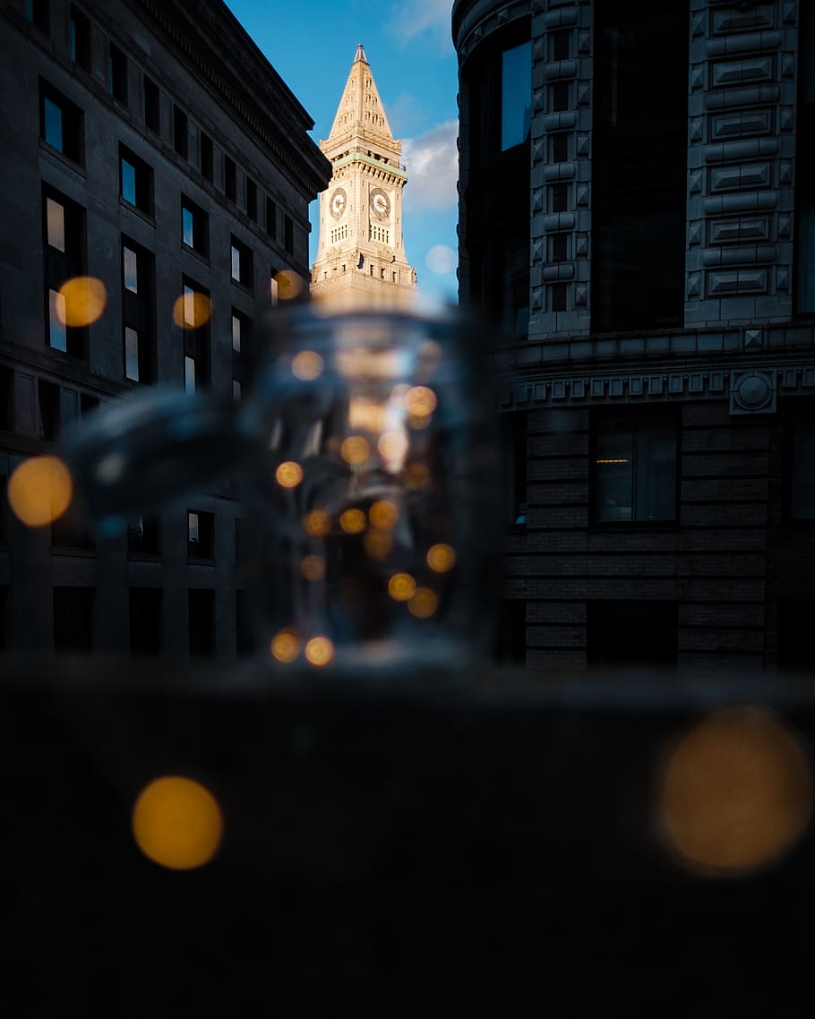 bokeh, blur, boston, clock tower, built structure, architecture HD wallpaper