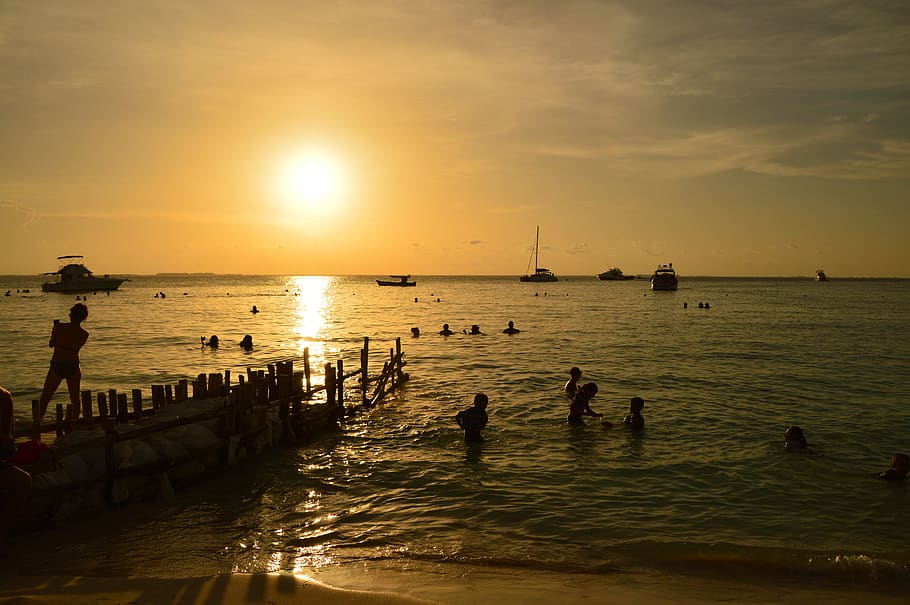 sun, sunset, mexico, beach, peace, sky, sea, landscape, horizon HD wallpaper
